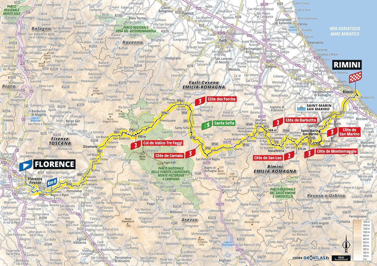 Tour de France 2024 Stage 1 route