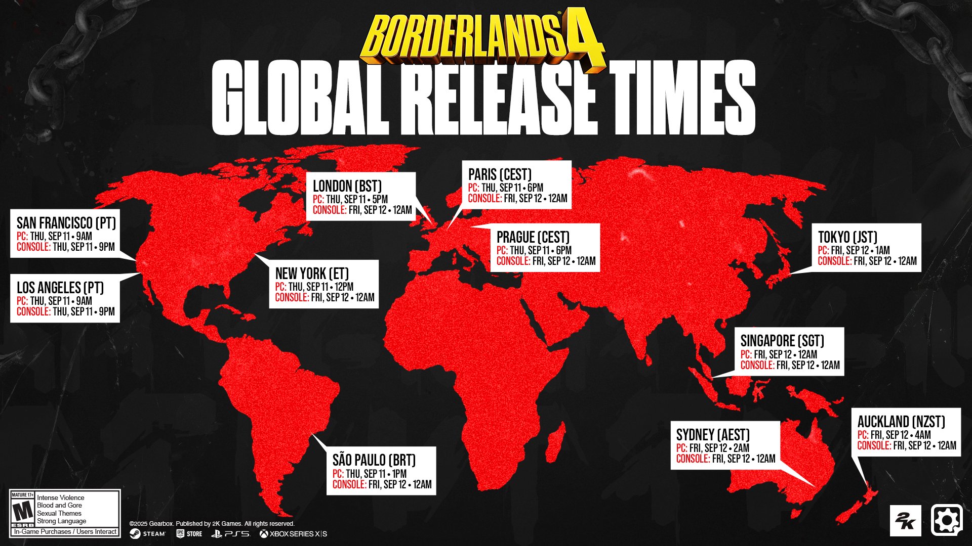 Borderlands 4 global release times mean some of you can play a day earlier than expected