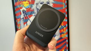 Anker MagGo Wireless Charging Station (Foldable 3-in-1) used to charge iPhone, Apple Watch and AirPods