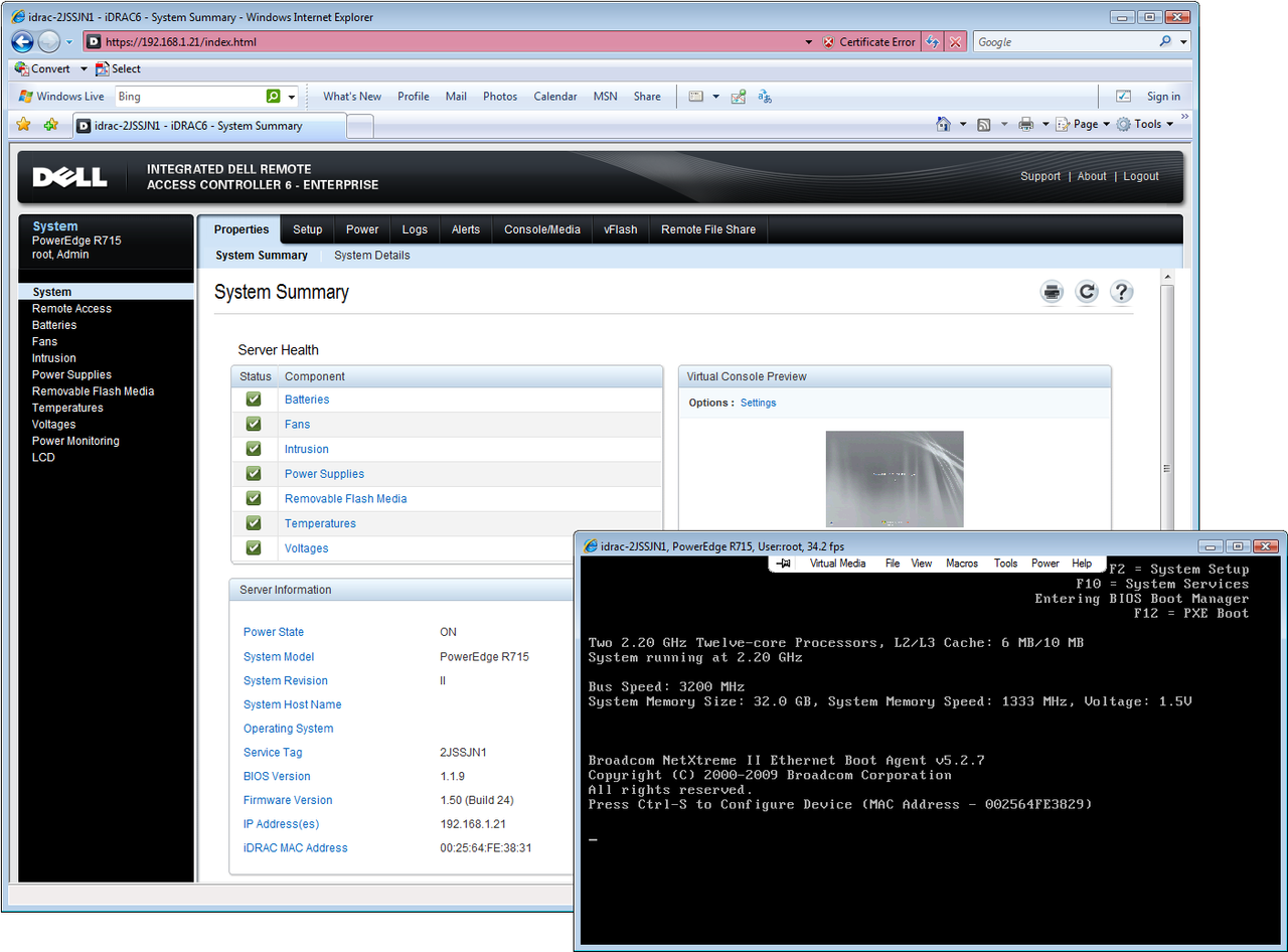 KVM-over-IP remote control is a standard feature of the iDRAC6 Enterprise upgrade.