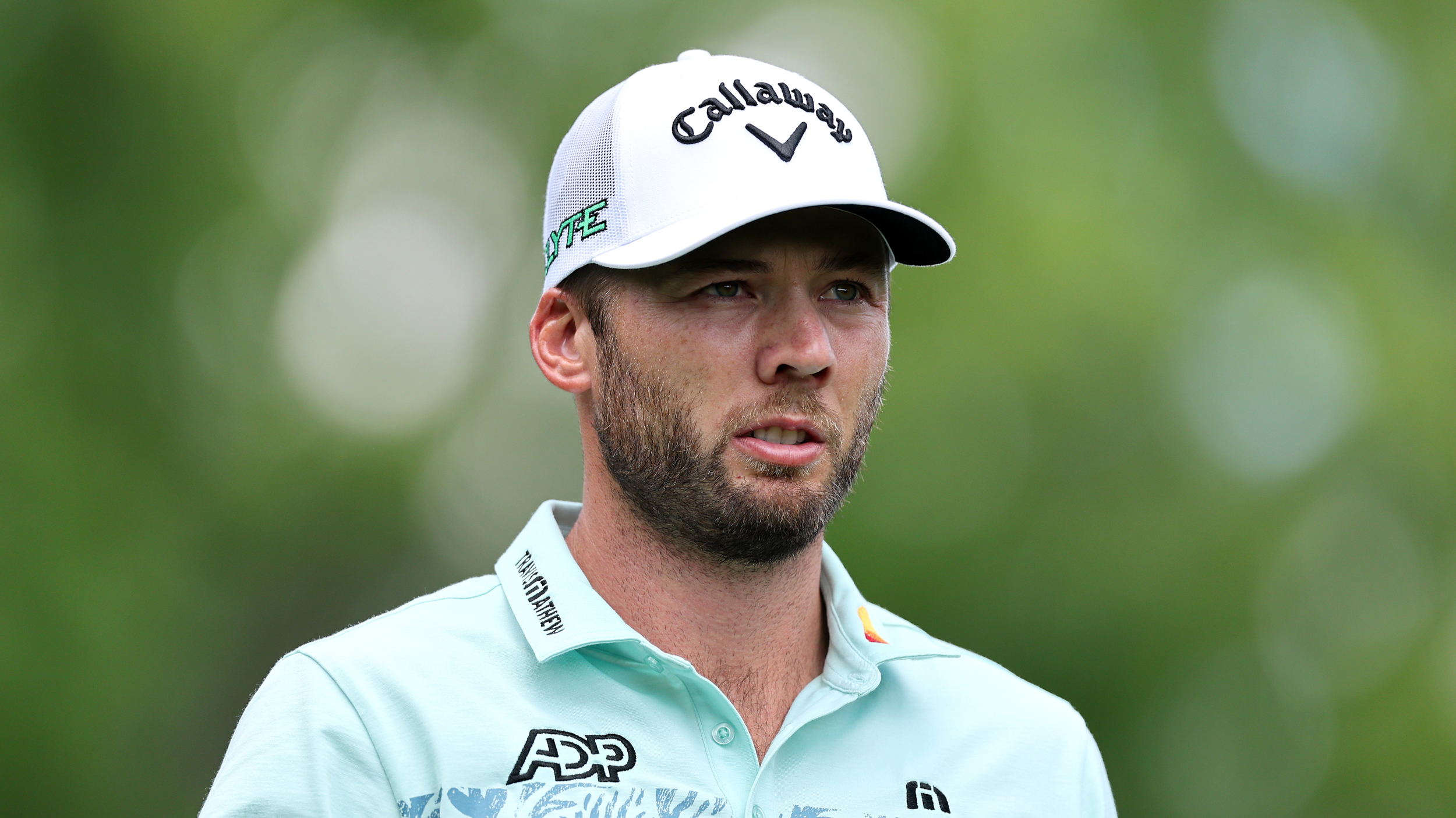 Sam Burns looks on during round three of the 2025 Masters