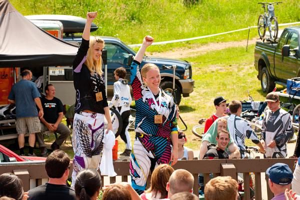 Women's podium at the Gravity East Seven Springs round