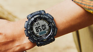 Casio Pro Trek PRG-340SC-2 watch on man's wrist