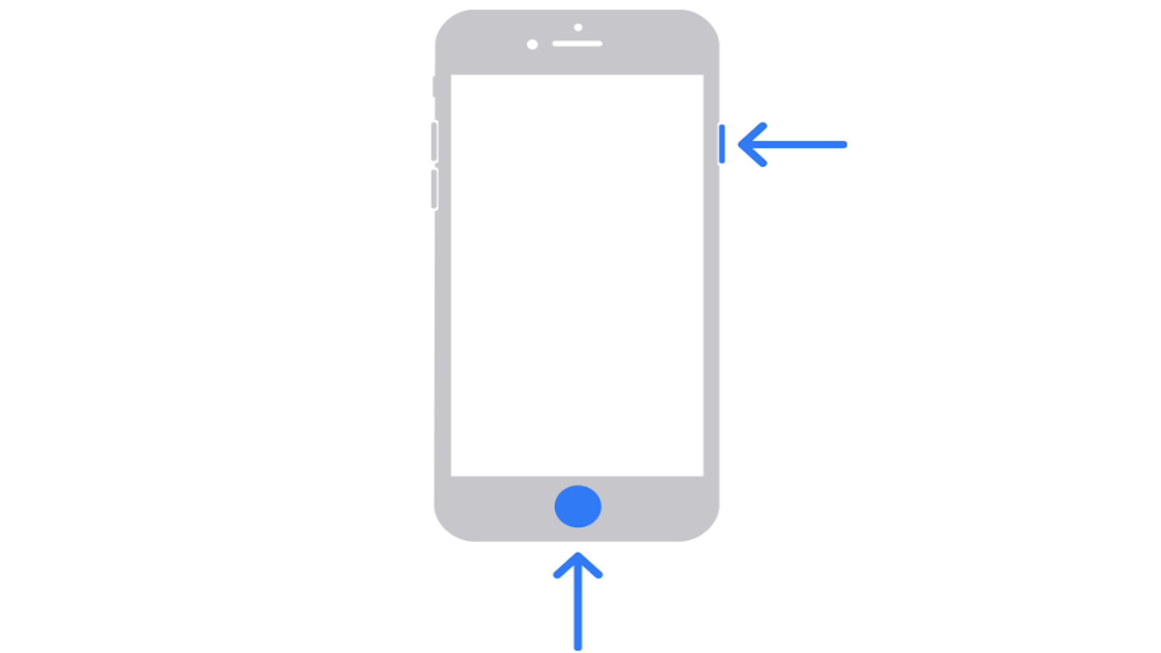 Как сделать скриншот на iPhone с помощью кнопки «Домой».