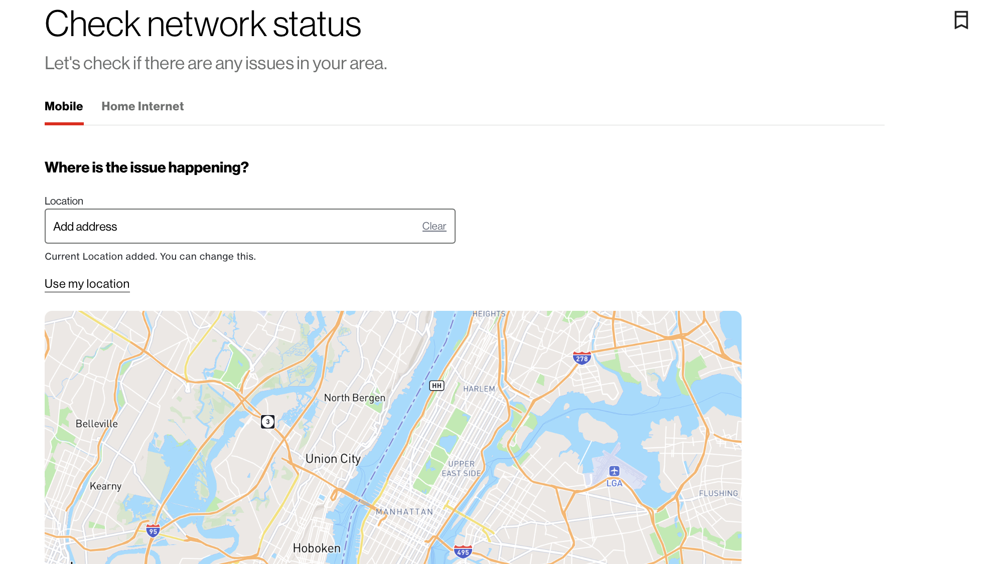 Verizon Network Status
