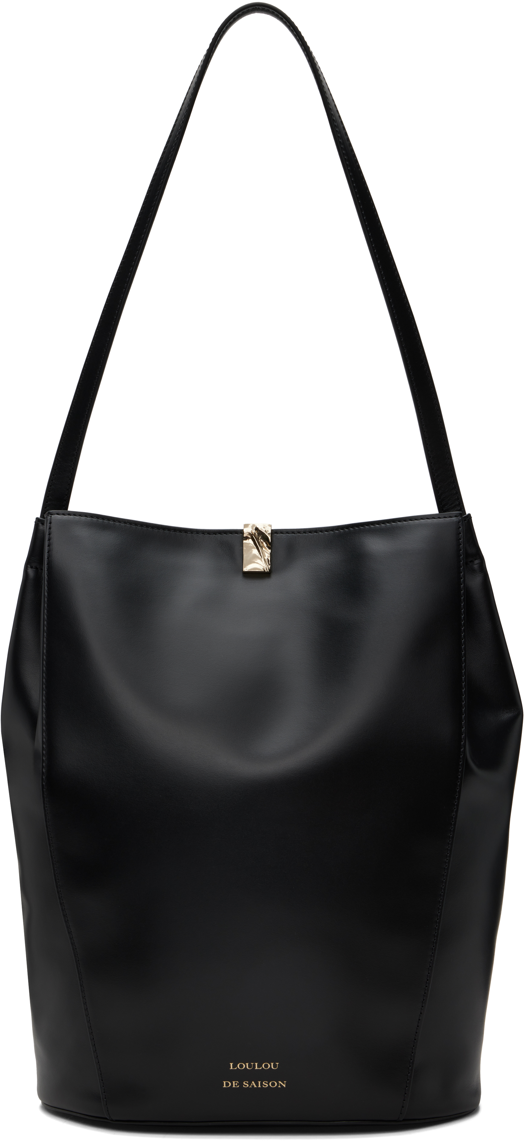 Black Daya Leather Bucket Bag