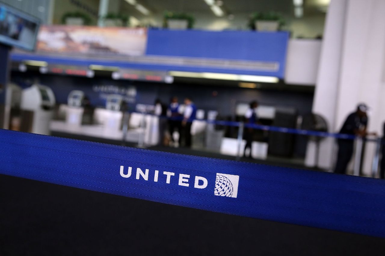 A United Airlines terminal at Newark