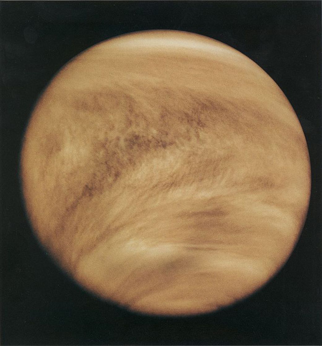Venus in ultraviolet light, as seen by NASA's Pioneer-Venus Orbiter in 1979.