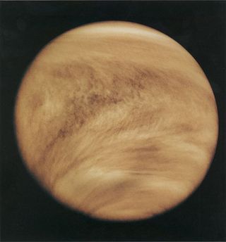 Venus in ultraviolet light, as seen by NASA's Pioneer-Venus Orbiter in 1979. 