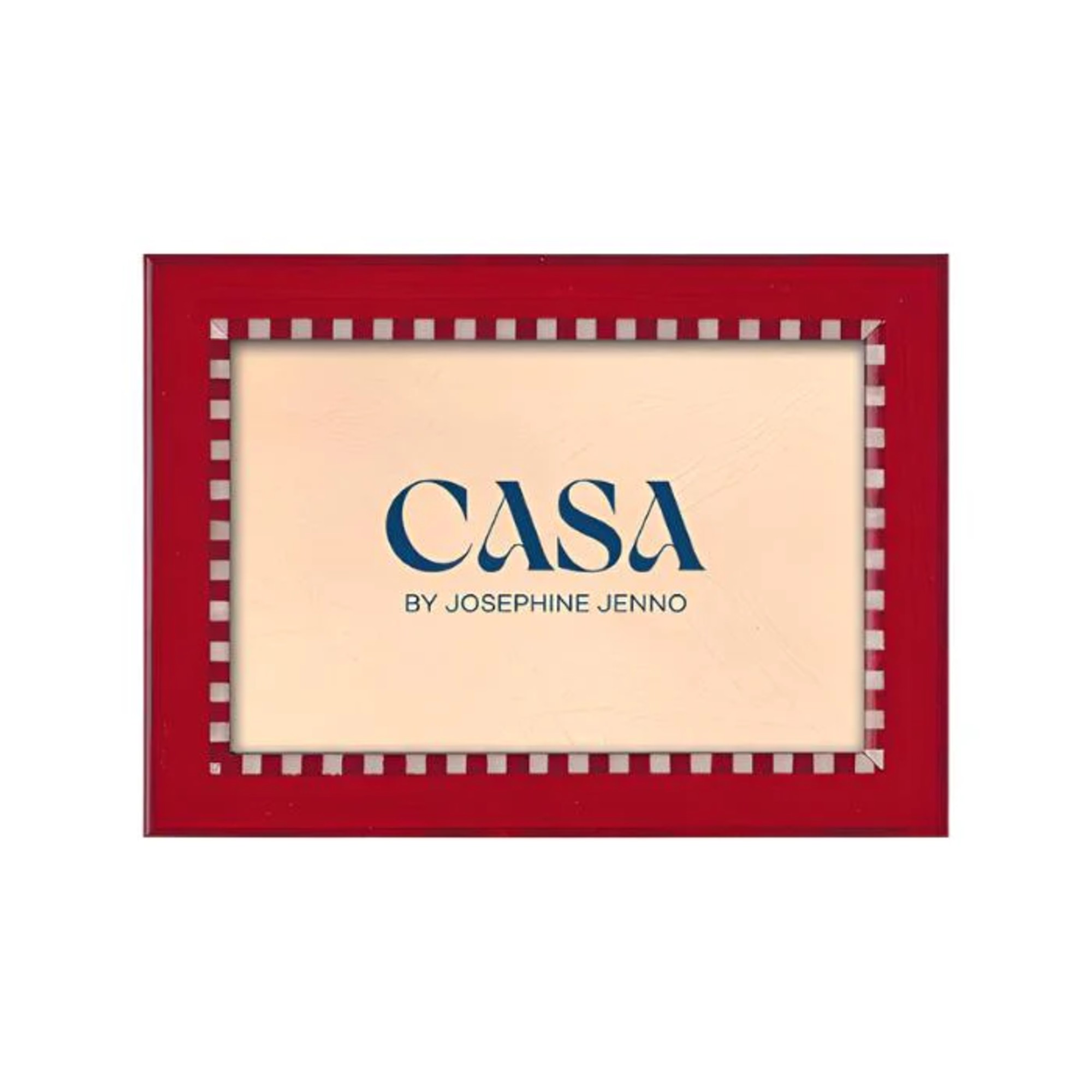 Casa by JJ Red and White Striped Marquetry Photo Frame
