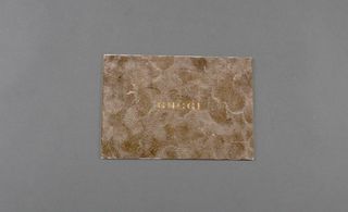 Gucci's suede-effect card had a luxe gold foil detail