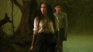 Agatha stands on the Witches&#039; Road with Billy behind her in Agatha All Along episode 8