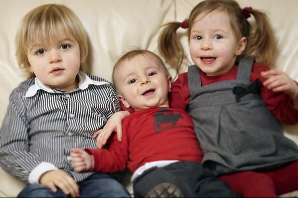 Erwin Vervecken's children (l-r): Louis, Cisse and Marie.