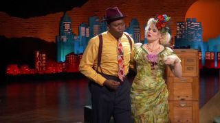 Megan Hilty and Tituss Burgess in Annie Live!