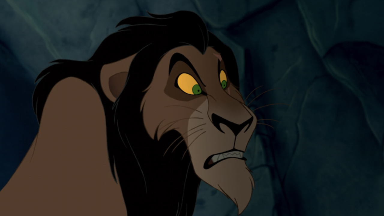 Scar in a cave in The Lion King