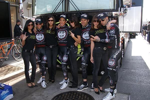 Rock Racing has only five riders on its start list for the ToC; three had to be pulled since the Puerto investigation was reopened (Tyler Hamilton, Oscar Sevilla, and Santiago Botero, from left to right) and Kyle LeoGrande (far right) was already involved in an open investigation.