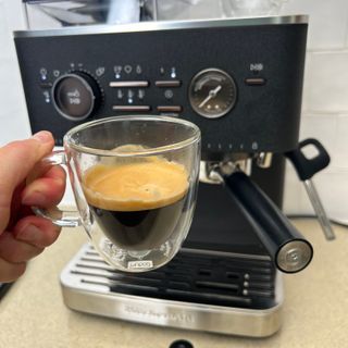 KitchenAid semi automatic coffee machine testing at home