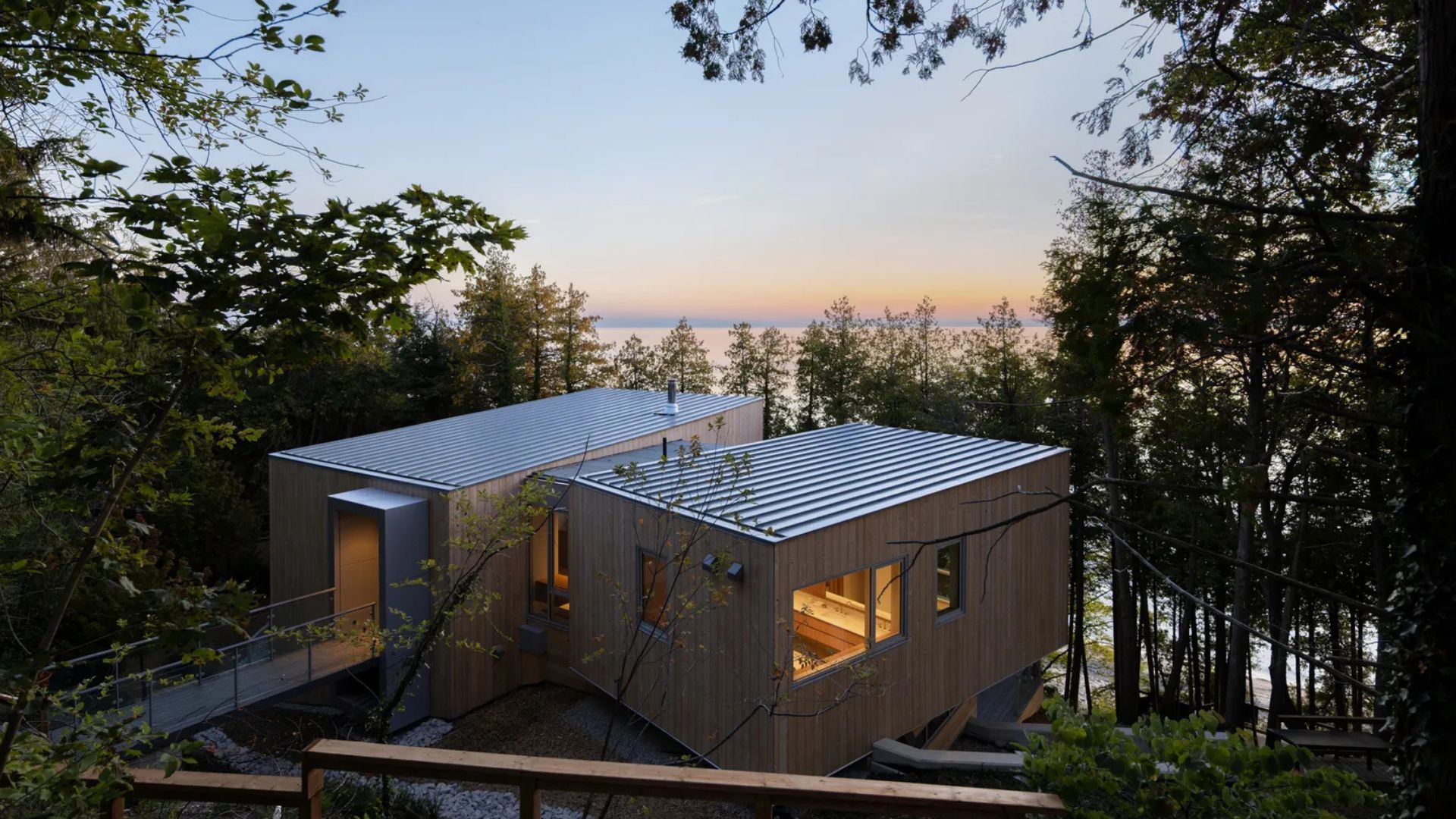 Peek inside a poetic Canadian residence on the shore's of Lake Huron designed by Omar Gandhi Architects