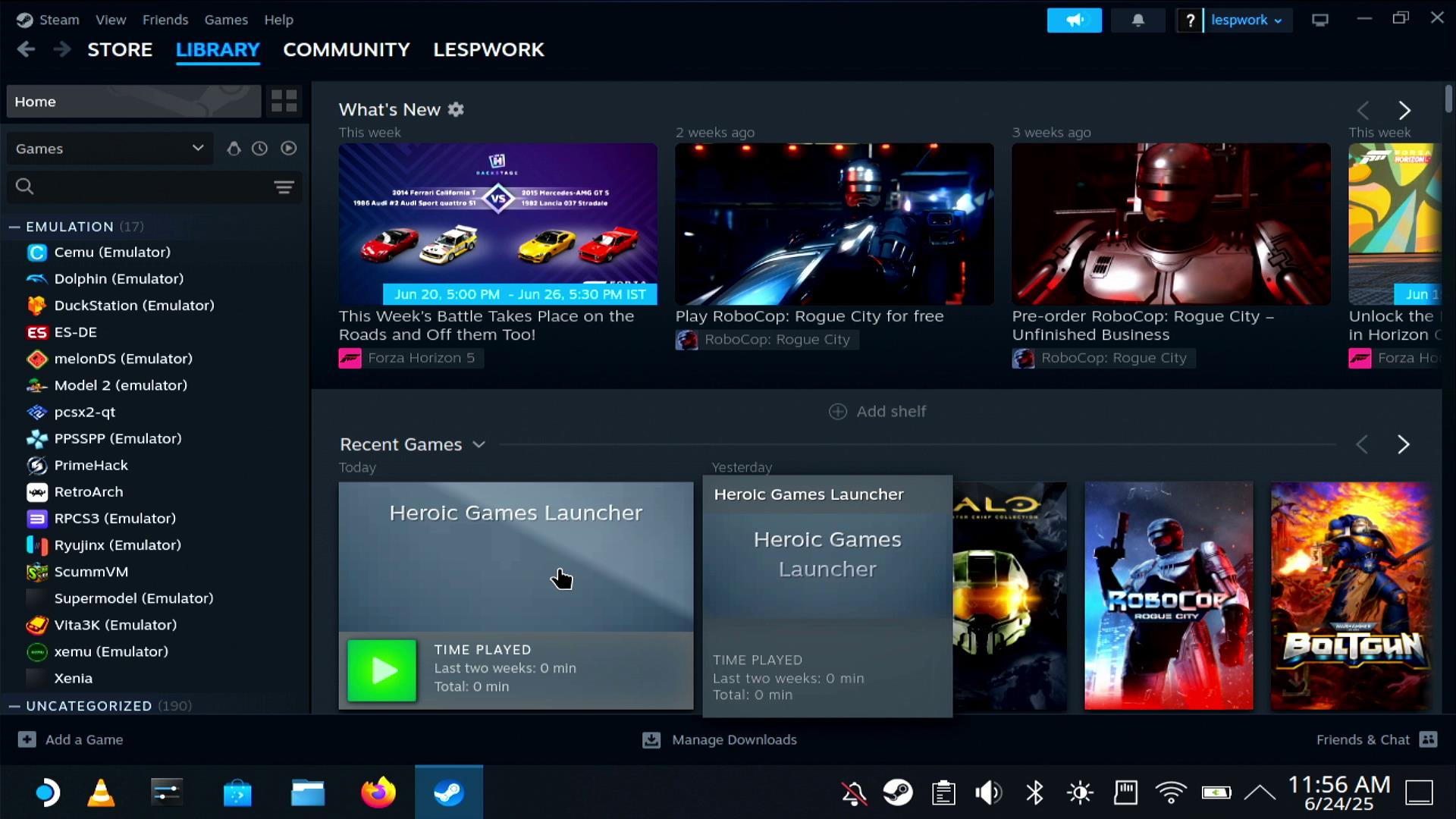 Heroic Launcher on Steam Deck