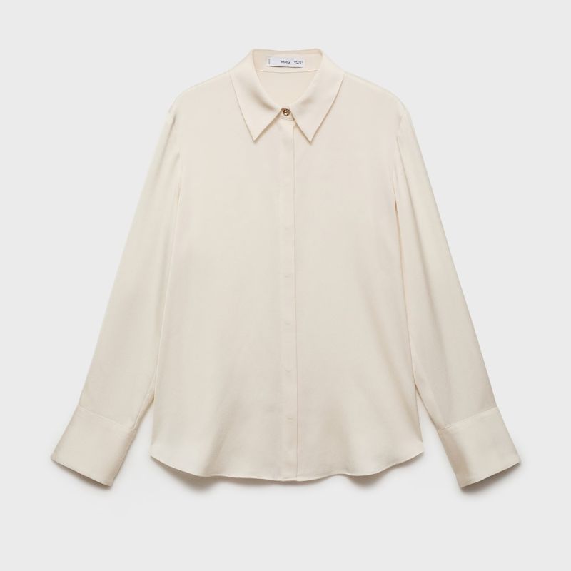 Mango Satin Finish Flowy Shirt