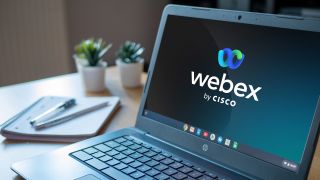 Webex by Cisco banner on a Chromebook