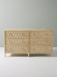 Textured trellis six drawer dresser, Anthropologie