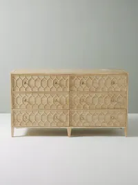 Textured trellis six drawer dresser, Anthropologie