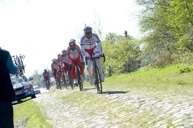 Katusha recons the Arenberg forest