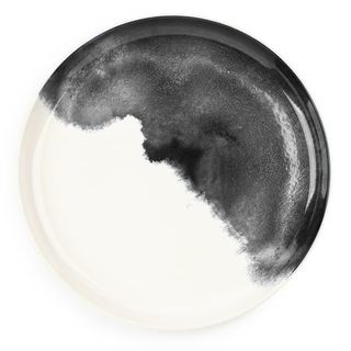 Thyme & Table Stoneware Plate, Grey Drip Collection