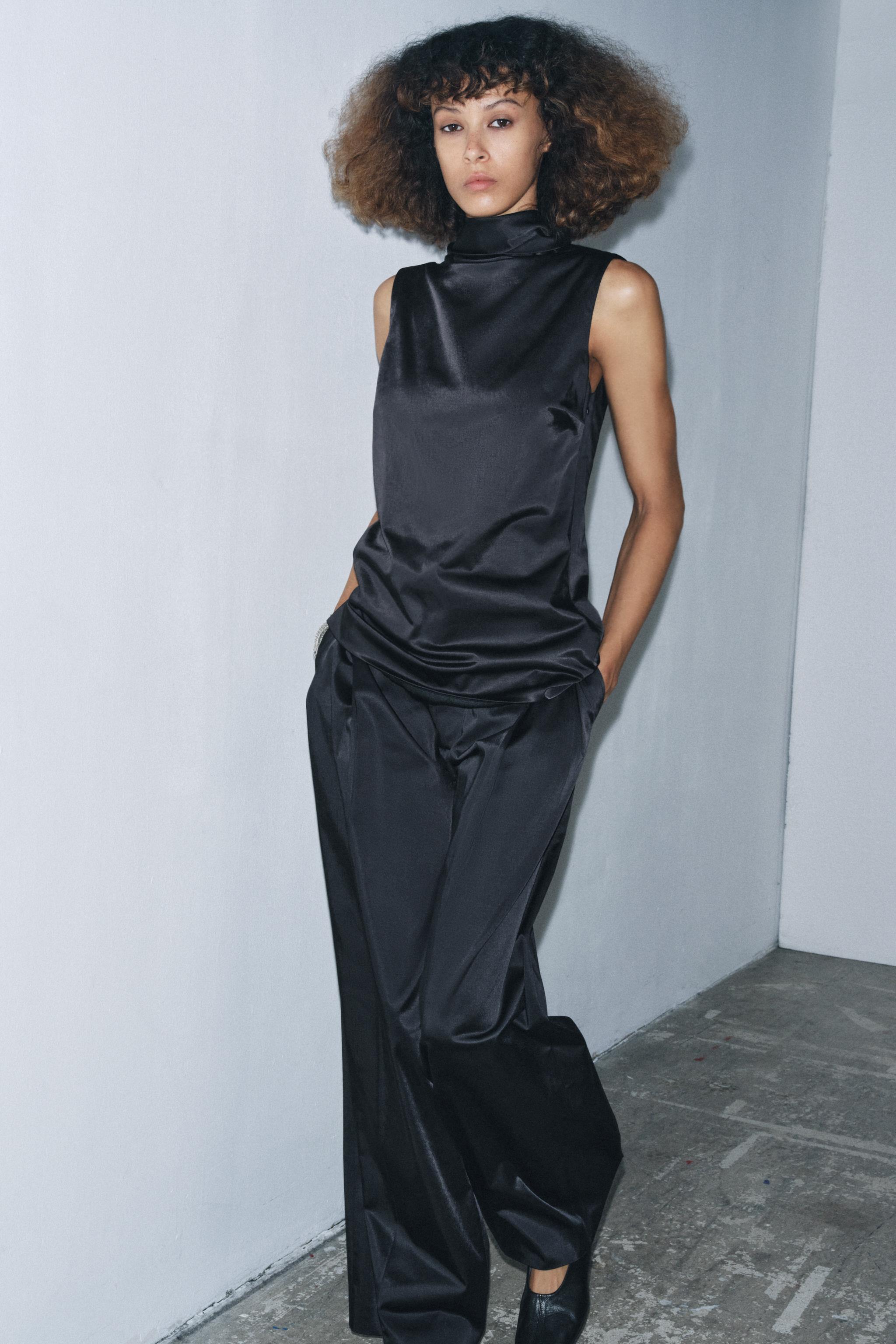 Zw Collection Satin Sleeveless Top