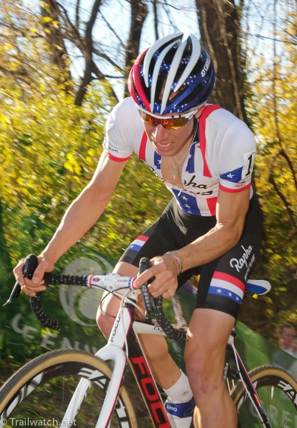Jeremy Powers (Rapha Focus) with two laps to go