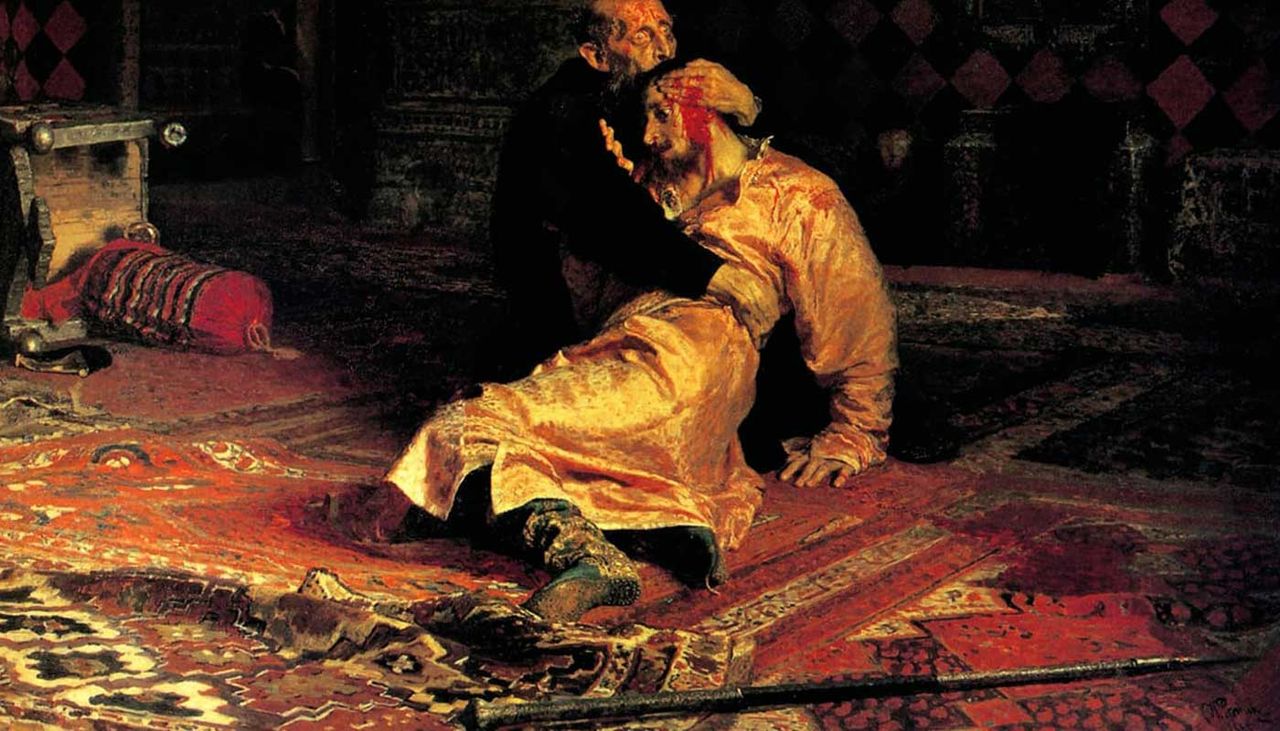 A drunk man has been arrested for attacking historic Russian painting