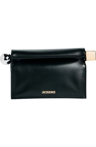 La Pochette Rond Carré Leather Clutch