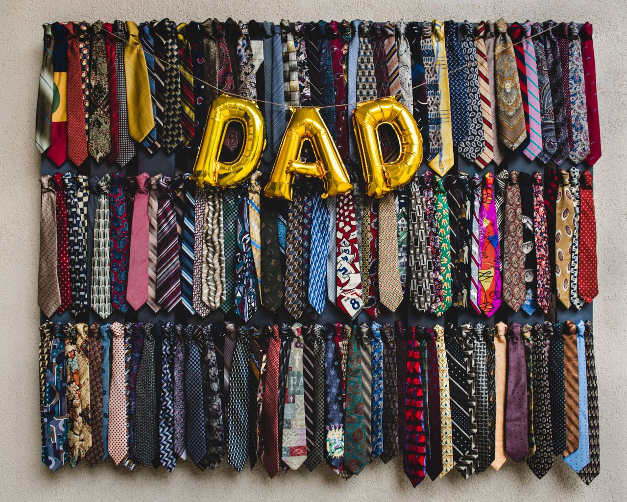 selection of ties and balloons 