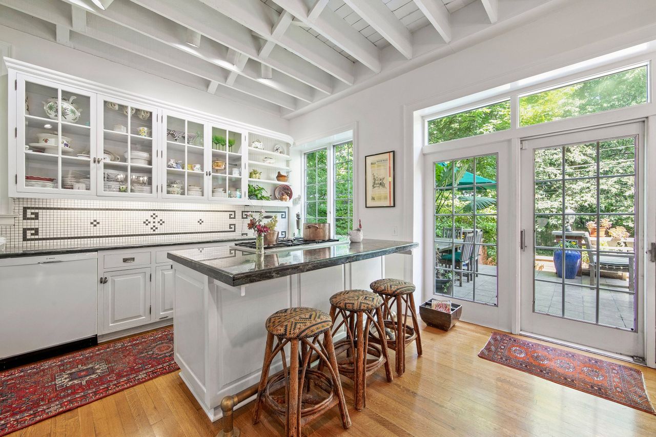 The kitchen in an Evanston Tudor.