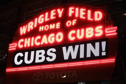 Wrigley Field celebrates the Cubs' win
