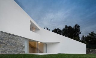 Side exterior of casa taide country house in Portugal