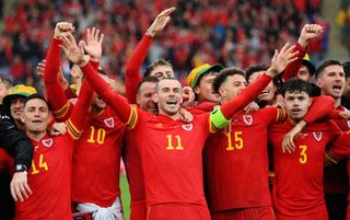 Wales celebrate qualifying for the 2022 World Cup after beating Ukraine | Wales v Netherlands live stream