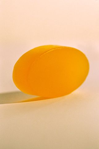 uniform fragrance yellow round soap bar