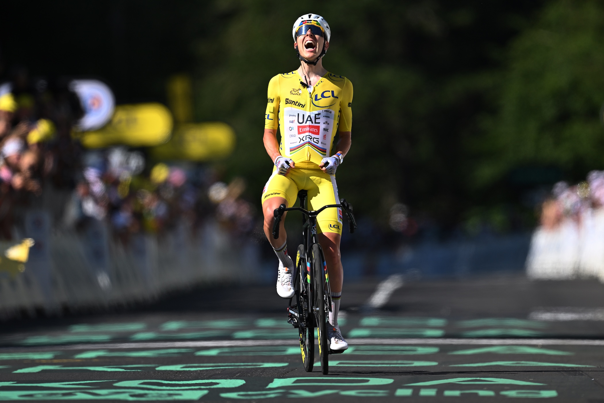 Tour de France: Tadej Pogačar shreds challengers with solo climbing charge on stage 10 and adds more time to his advantage with victory