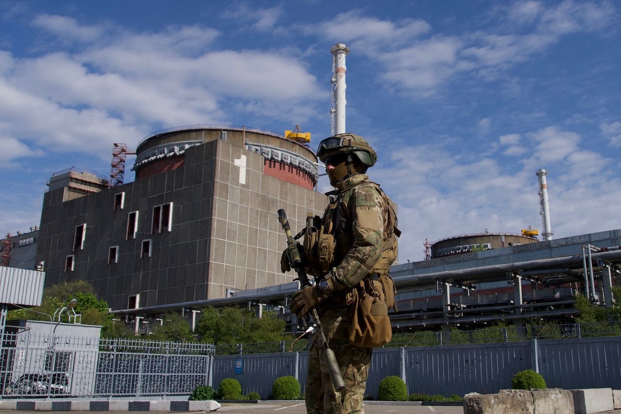 Russian soldier at Zaporizhzhia nuclear plant