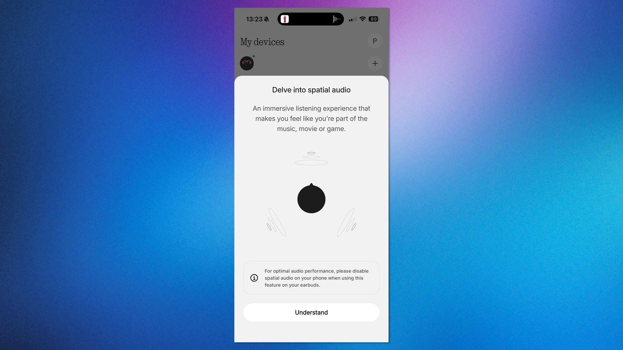 A screenshot showing the Nothing Ear (3a) earbuds being customized via the Nothing X app