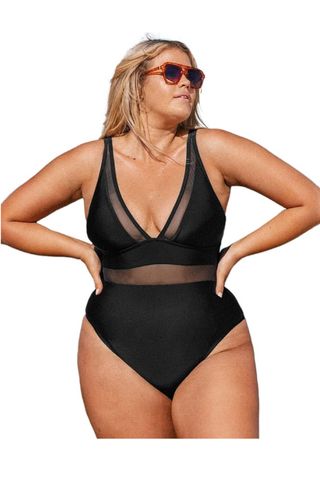 CUPSHE Women Plus Size One Piece Swimsuit