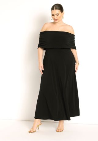 Eloquii Off The Shoulder Maxi Dress