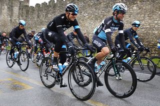 Ian Stannard and Mark Cavendish set out from Rieti on stage 6 of Tirreno-Adriatico.