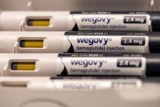 closeup of vials of weight loss drug wegovy