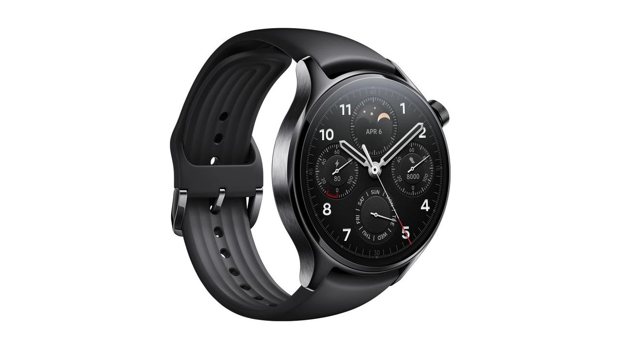 The Xiaomi S1 Pro smartwatch with a moonphase dial