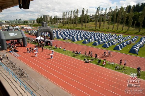 Tent city at the BC Bike Race