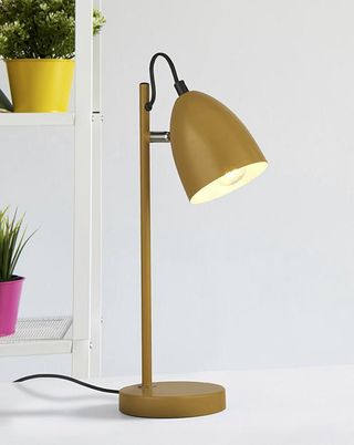 Desk lamp, £12, homeessentials.co.uk