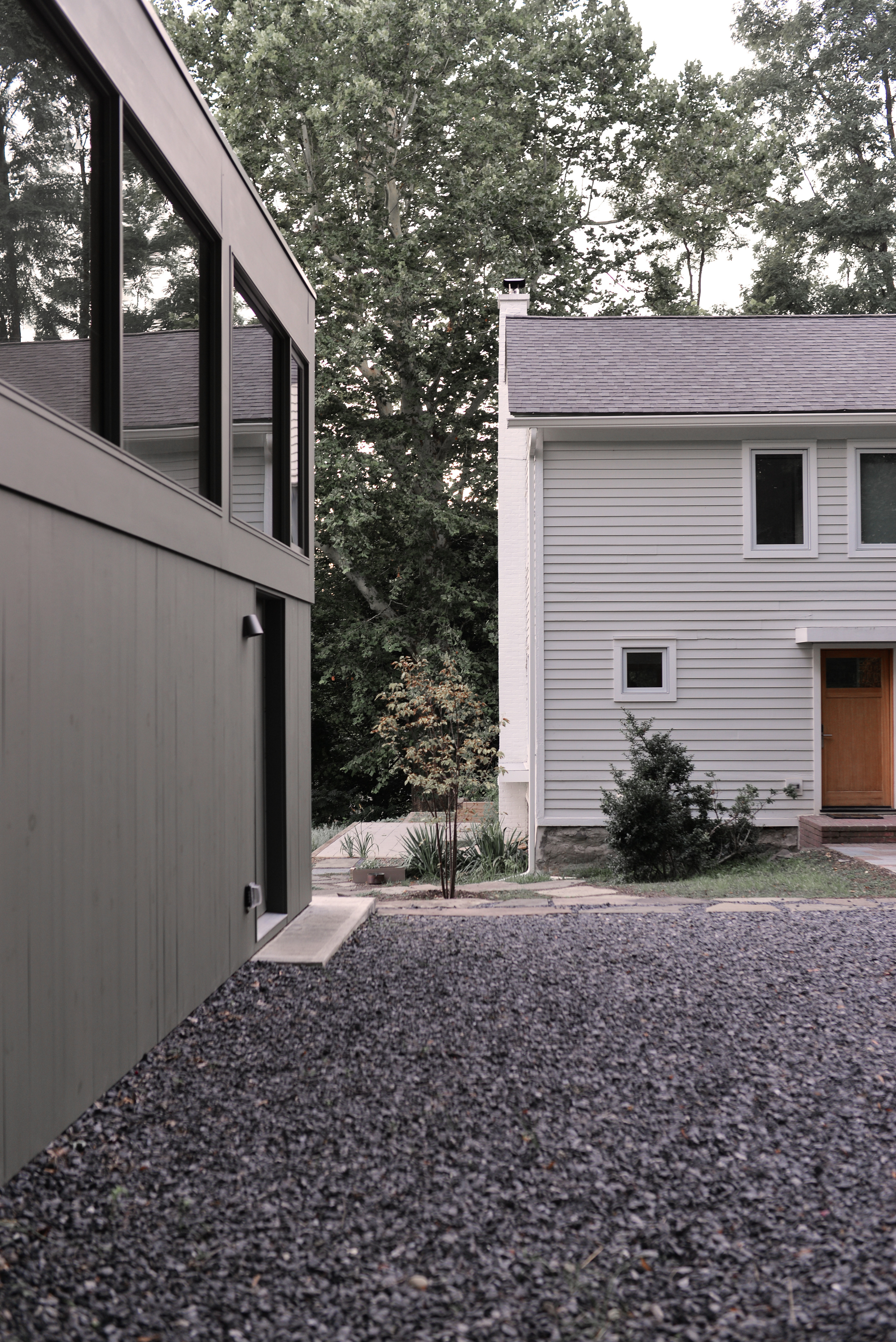 The studio sits alongside a restored 1800s farmhouse